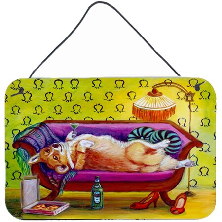 Carolines Treasures Corgi Home Alone Wall or Door Hanging Prints 7406DS812